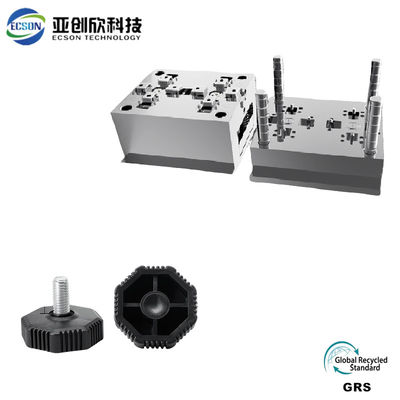 High-Performance Plastic Injection Molding Parts  black circular adjustable foot injection molded parts